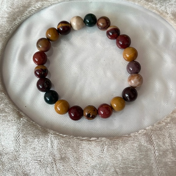 Mookaite Jasper Stretch Bracelet - Picture 3 of 3